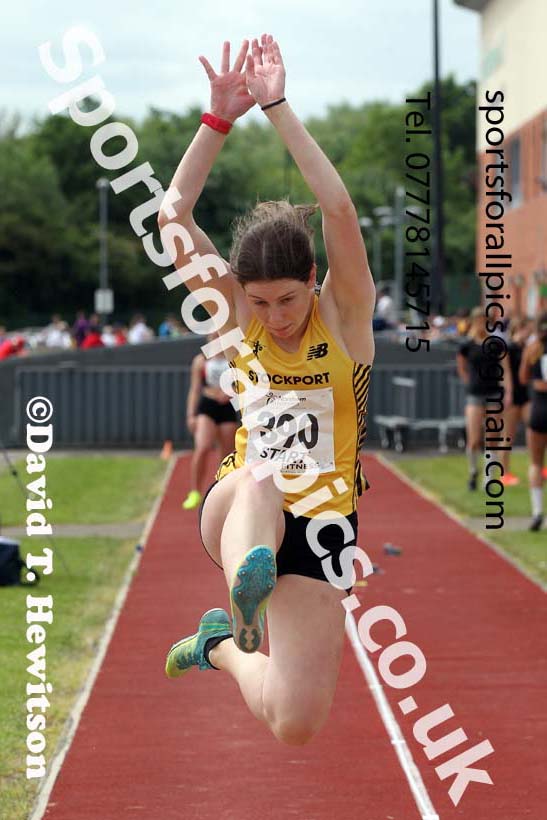 Womens under-20s long jump, 2021 Northern Senior and Under-20s Champs., Leigh. Photo: David T. Hewitson/Sports for All Pics